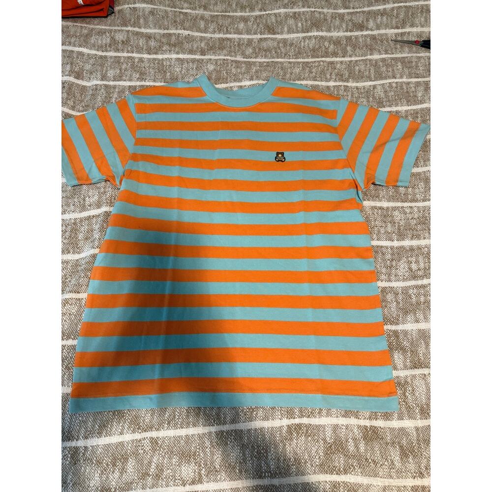 NWT Teddy Fresh Multicolor Stripe Short Sleeve Polo Shirt Unisex Size Large